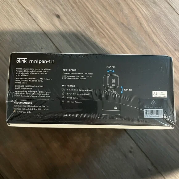 Link Mini Pan Tilt Black Indoor Security Camera